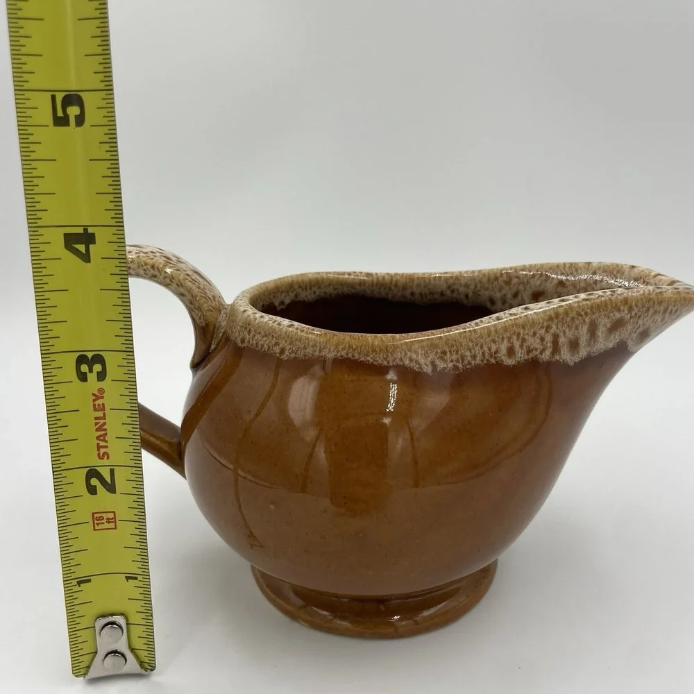 VTG McCOY USA Brown Speckled Drip‎ Glaze 3.5